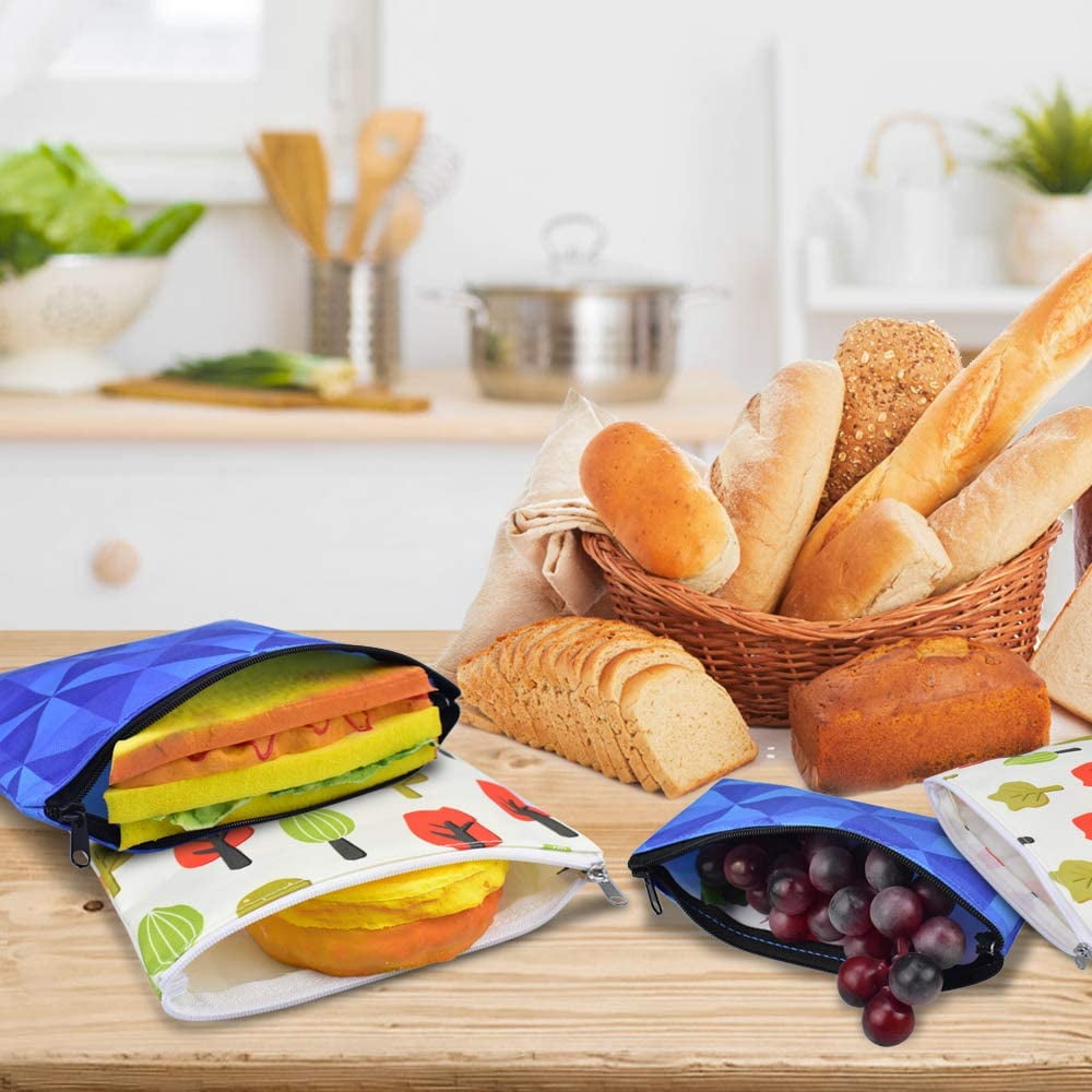 Lot De 6 Sacs à Sandwich Réutilisables, Sacs à Goûter De Qualité