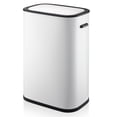 thumbnail image 1 of Touchless Motion Detector Kitchen Trash Can - 14.5 Gallon/55L Stainless Steel - Soft-Close Lid, Side Handles, Automatic Garbage Bin, Waterproof, Fingerprint-Proof for Home, Bathroom, Office, White, 1 of 8
