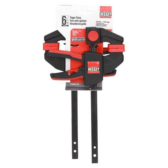Bessey 6 in. X 2-3/8 in. D Trigger Clamp 100 lb 2 each, Each