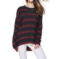 thumbnail image 3 of Women Long Sleeve Round Neck Colorblock Knitted Sweater, 3 of 5