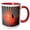 Red/White, variant on 3drose, Sundown Cat, 11oz Two-tone Red Mug