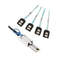 thumbnail image 3 of facefd Mini-SAS 26P SFF-8088 TO 4x SATA 7Pin 6Gb/s Adapter Cable 30AGW & Latch 2M, 3 of 9