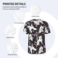 thumbnail image 3 of Zufioo Cute Poodle Dog Print Men's Baseball Short Sleeve, Moisture Wicking Button-Down Hip Hop Tee-XX-Large, 3 of 7