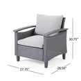 thumbnail image 5 of GDF Studio Velthur Outdoor 4 Seater Chat Set with Coffee Table, Dark Gray and Gray, 5 of 10