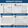 thumbnail image 5 of Freezer 3.2 Cu ft Two Door Mini Fridge with Freezer, Stainless Steel, E-Star, 5 of 7