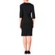 thumbnail image 3 of Vestido lápiz vintage de media manga con cinturón para mujer INSPIRE CHIC, color negro, talla XL, 3 of 5