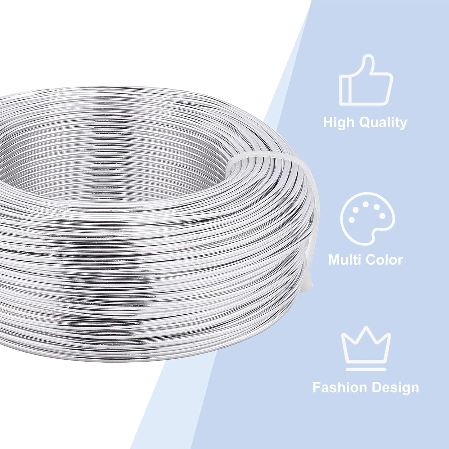 180 Feet 12 Gauge Silver Aluminum Wire Bendable Metal Sculpting Wire for Bonsai Trees Floral Home Decors and Other Arts Crafts Making