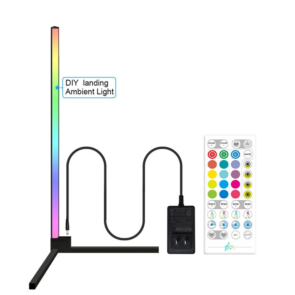 Music Sync/Timing/ Dimmable/Multi Lighting Modes Led Lamp for Christmas Living Room,Home Decoration Led Floor Lamp,RGB Color Changing Mood Lighting Corner Lamp with Bluetooth App and Remote Control 