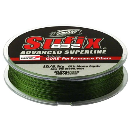 UPC: 0024777662742 | Sufix 660-280G 832 Advanced Superline Braid 80 lb 600 Yards Lo-Vis