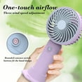 thumbnail image 5 of OutmaxHome Turbo Handheld Fan USB Rechargeable - 3-Speed Silent Mini Fan for Office, Dorm & Travel, 300mAh Battery, Adjustable Tilt Base, 5 of 6