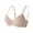 Beige, variant on Women's Backless Seamless Push-Up Bra, Wireless V-Neck Beautiful Back Design, Breathable Nylon Mesh Fabric, Adjustable Back Closure for Everyday Wear