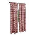 thumbnail image 2 of Achim Buffalo Check Window Curtain Panel, 42 x 84, Burgundy, 2 of 6