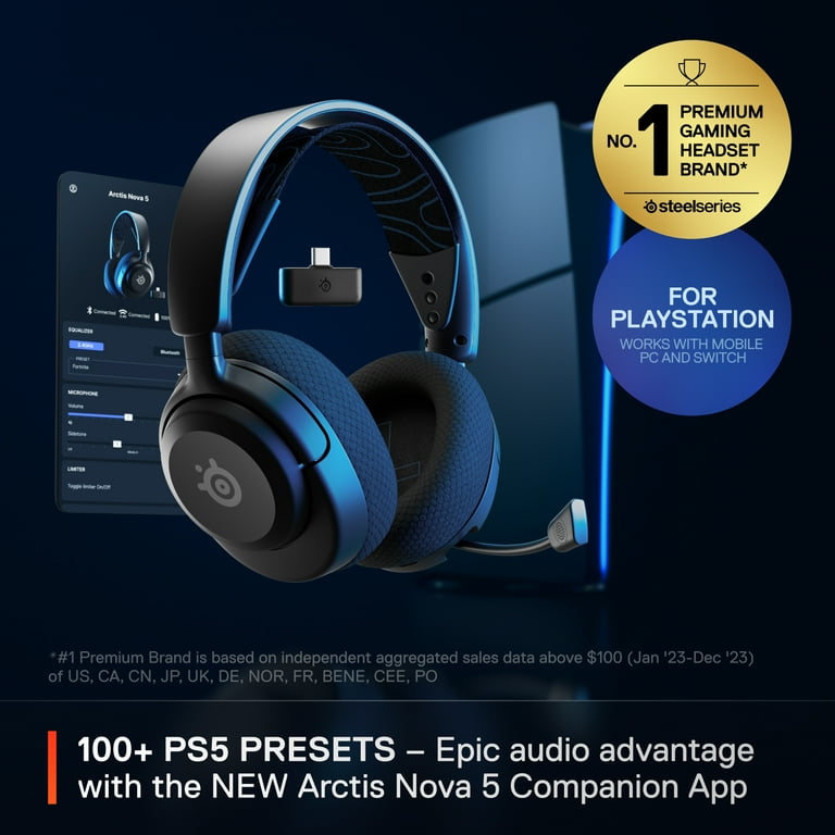 SteelSeries Arctis Nova 5P Wireless Gaming Headset — PS5, PS4, PC