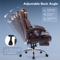 thumbnail image 4 of WOSDOM Gaming Chair with Massage Lumbar Support, Reclining Office Desk Chair, Comfortable Tall Computer Chair, Brown, 300lbs, 4 of 7