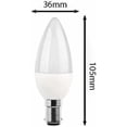 thumbnail image 2 of 5 Packs of B15 LED Bulbs, 5W Incandescent Bulb, 220V 270lm, 3000K Daylight, B15 Bayonet Cap Bulb, [Energy Efficiency Class A+]., 2 of 5
