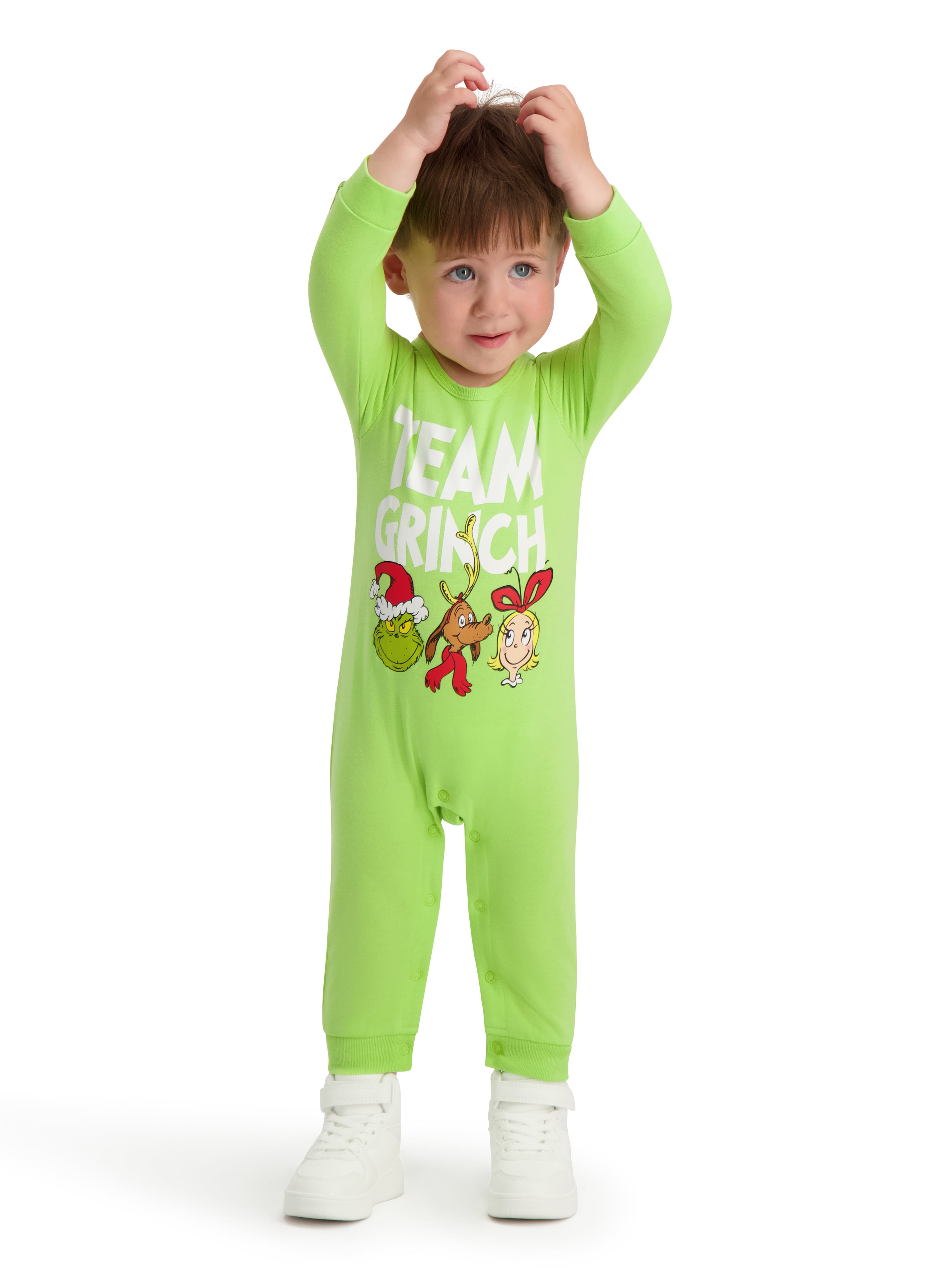 The Grinch Baby Unisex "Team Grinch" Coverall, Sizes 0/3M-24M