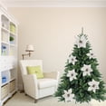 thumbnail image 2 of Inteprter Árbol de Navidad Decorativo Flor Falsa Portátil Desmontable Moda Parque Jardín Artificial Simulación Festival Flores Kits de decoración para fiestas Plata Inteprter JR1170-03, 2 of 6