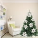 thumbnail image 5 of Injueey Árbol de Navidad decorativo flor falsa portátil desmontable de moda brillante jardín flores artificiales de simulación de plata Kits de decoración para fiestas Plata Injueey JR1170-03, 5 of 6