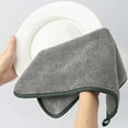 thumbnail image 2 of Grey Durable Cleaning Towel For Professional Housekeeping Super Absorbent Microfiber For Kitchen Bathroom Glass Surfaces Multipurpose Household Cloth, 2 of 4