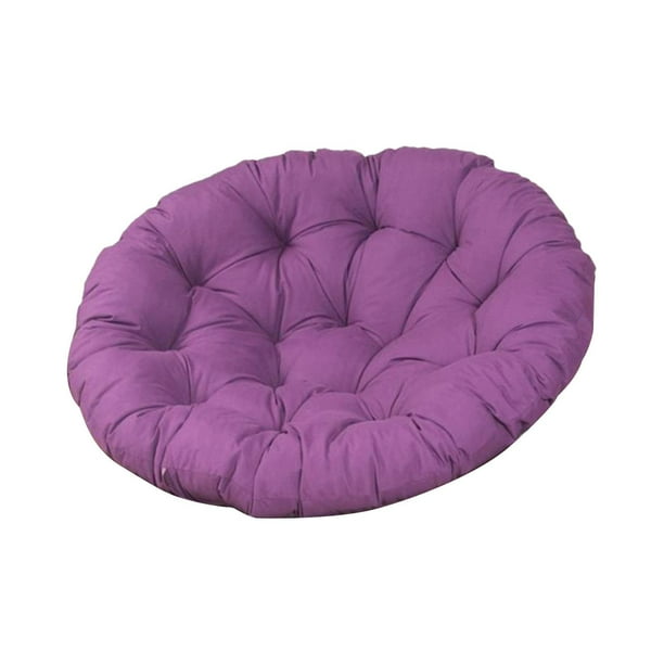 Cojín para silla de columpio, almohada de suelo, multifuncional, redondo, suave, grueso y elegante para jardín. Violeta