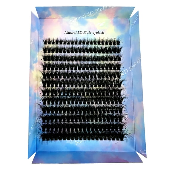 570/640pcs Individul Claster Eyeash Thick & Fluffy Extension 30D/100D Mix Length DIY Cluster Lashes