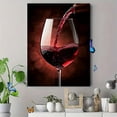 thumbnail image 4 of Red Wine Pouring Canvas Wall Art，Suitable for Living Room， Dining Room， Kitchen， Bar， Wine Cellar Decoration, 4 of 8
