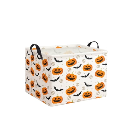 StlyGar Large Halloween Themed Candy Gift Boo Basket for Kids Baby Personalized Adults Storage Bin Fall Decor