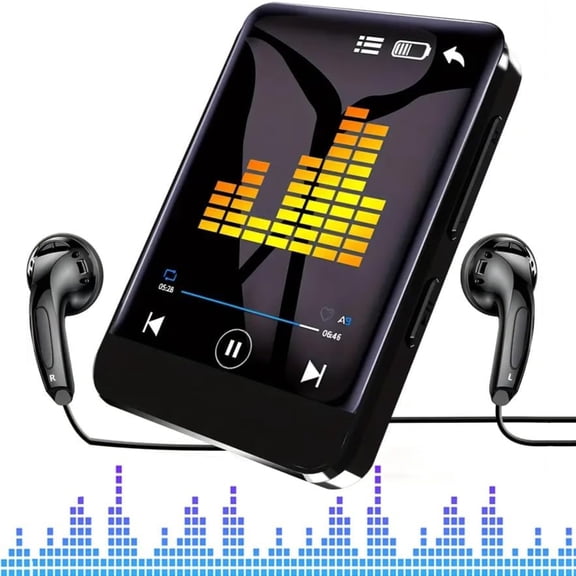 Bluetooth MP3 Player with 1.8" Touch Screen, HiFi Lossless Sound, FM Radio, Voice Recorder, E-Book Reader, Up to 60H Battery Life Portable Music Player for Sports, Study, Travel