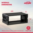 thumbnail image 3 of SKB 4U Shallow Roto Rack Case Polypropylene Gear Protector, Stackable, Waterproof, Black, 3 of 12