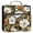 Camouflage White Flowers, variant on Water-Resistant 3-Ring Binder Organizer with Multiple Pockets Zipper Binder Bag for Office Watercolor Maple Leaves Pattern