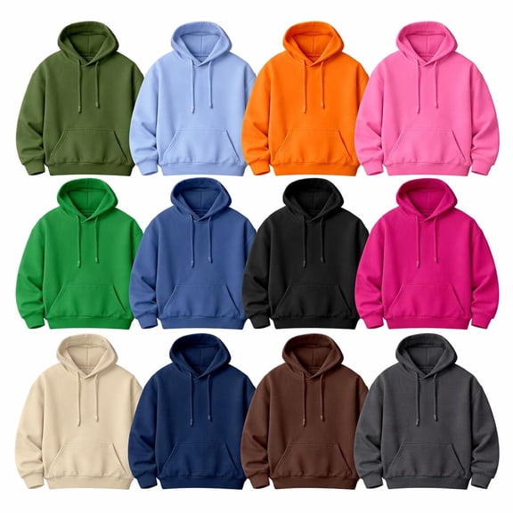 SOCKS'NBULK Mens Wholesale Hoodie Sweatshirts, Cotton Blend, Bulk Adults Hoodies Sweatshirt