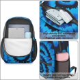thumbnail image 4 of Blue and Black Tie Dye Pattern 17" School Backpacks for Teens,Waterproof Oxford Fabric,S-Shape Padded Straps for School,Travel,Hiking,Camping, 4 of 6