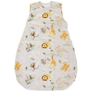 Baby Sleeping Bag with Animal Pattern, 100% Cotton, Summer Model 1 TOG (Small (3 - 11 mos)