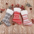 thumbnail image 2 of 18" Christmas Stockings 3-Pack, Snowflake Plush Stockings, Xmas Stockings, Personalized Large Knitted Christmas Hanging Stockings for Staircase Fireplace Hanging Christmas Home Decor, 2 of 7