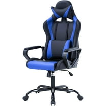 PayLessHere Racing Style Gaming Chair with Adjustable Pillows and Reclining Backrest for Unisex Gamers(Blue)