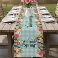 thumbnail image 4 of Spring Flowers Table Runner 72 Inches, Nature Botanical Wildflower Garden Plaid Bed Runner Dresser Scarves Tabletop for Indoor Outdoor Parties/Ceremony/Banquet, 14" x 72", 4 of 9