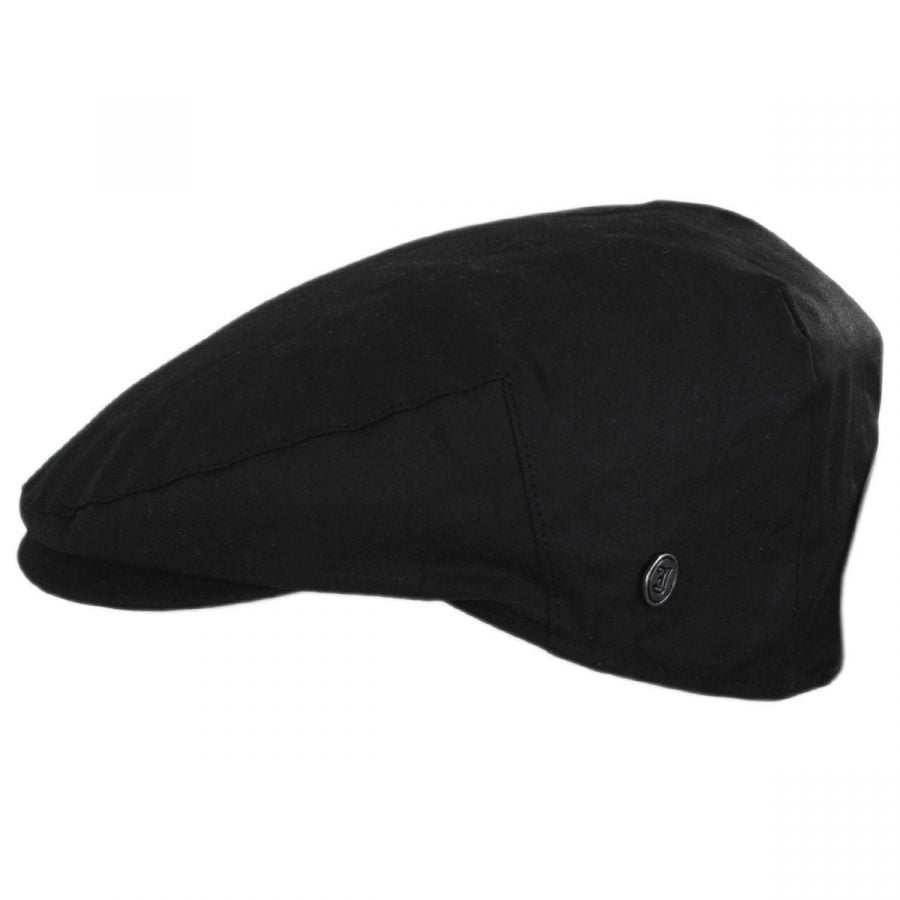 British Millerain Wax Cotton Ivy Cap - XXL - Black