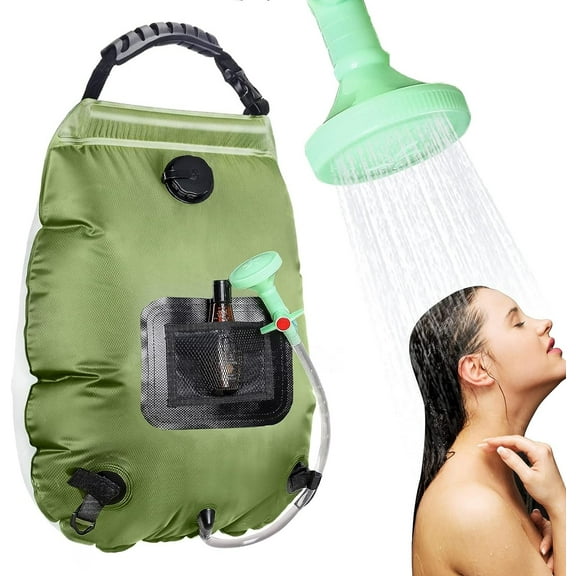 Solar Thermal Collector Camping Shower Bag,Portable Outdoor Bath Bag for Toilet,Eco-Friendly Water Bag with Bathing and Shower Functions,Ideal for Outdoor Activities and Travel,Back To School