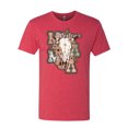 thumbnail image 2 of Wild Bobby Western Ma Steer Pink And Grey Distressed Pop Culture Men Premium Tri Blend Tee, Vintage Red, Medium, 2 of 6