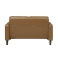 thumbnail image 3 of Lexicon Malcolm Faux Leather 2 Seater Loveseat in Brown, 3 of 4