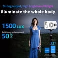 thumbnail image 3 of 25W RGB Full-Color Fill Light Photography Phone Video Filming Live Streaming Video Light Portable Video Lighting,1 * Fill Light,White, 3 of 7