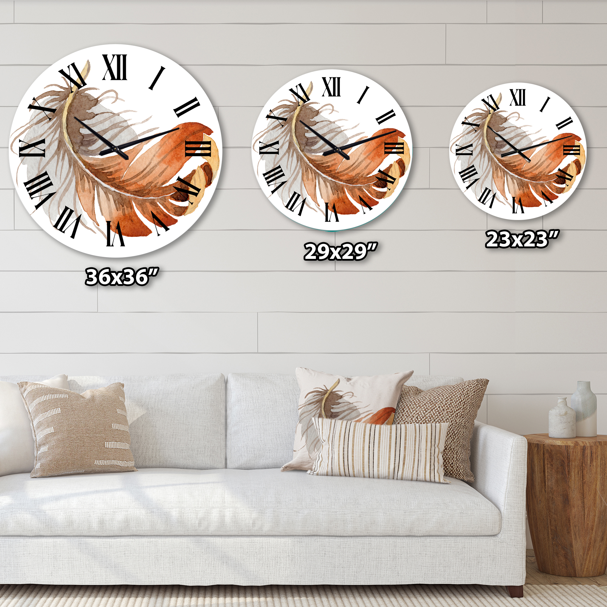 Designart 1 in Quartz Bohemian Wall Clock