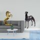 thumbnail image 2 of Estatua del caballo,Estatua de caballo de pie hecha a mano de resina de cafetería,Estatua de perro de resina,Estatua de perro galgo de resina con forma de animal,Escultura coleccionable para, 2 of 8