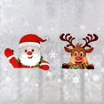 thumbnail image 3 of Pegatinas de ventana de Feliz Navidad, calcomanías de Arte de pared de vidrio de baño, Papá Noel, muñeco de nieve, alce, pegatinas de PVC extraíbles, Festival, 3 of 4