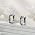 thumbnail image 4 of S925 Sterling Silver Earrings for Men and Women, Hypoallergenic Norse Style Circular Earrings, 4 of 4