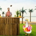 thumbnail image 7 of karymi Easter Porch Decoration Set Hawaiian Themed for Lawn Goose Statue Includes Flower Hat Wig Glasses Grass Skirt Spring Summer Holiday Yard Ornament 4 Piece Outfit Bedroom Decor, 7 of 7