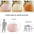 thumbnail image 6 of Vggrvlo 3ft Giant Bean Bag Chairs Cover No Filler for Adults Large Beanbag Chair with Faux Rabbit Fur Cover Big Bean Bag Chair for Living Room Bedroom Dorm Office Pink, 6 of 7