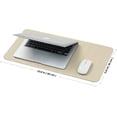 thumbnail image 3 of Dual-Sided Desk Pad, Leather Desk Mat, Natural Cork Desk Pad Protector, Large Mouse Pad for Desk, Waterproof Desk Blotter Pad, Desk Writing Pad for Office Work/Home (23.6"x11.8"), 3 of 8