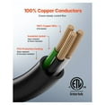 thumbnail image 3 of 30A Generator Extension Cord 50ft 6-50P to 6-50R, 7500W Power Cable, 8AWG Heavy Duty ETL Listed, 3 of 9