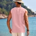 thumbnail image 5 of HAOMEILI Men's Cotton Linen Tank Top Shirts Casual Sleeveless Lace Up Beach Hippie Tops Bohemian Renaissance Pirate Tunic, 5 of 7